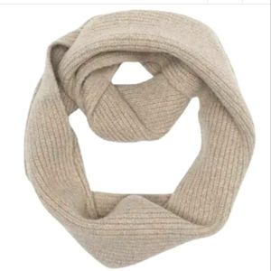 Theory Selia wool infinity scarf, light beige